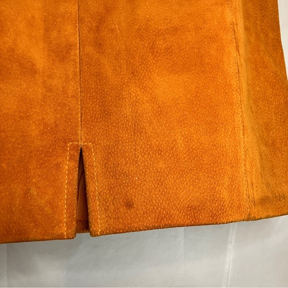 Chia Orange Womens Suede Mini Skirt Size 16 - Picture 10 of 14